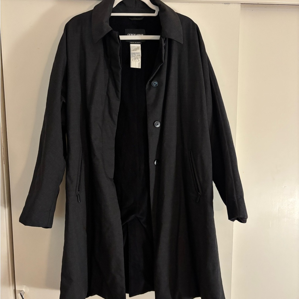 Giorgio Armani Elegant Black Coat